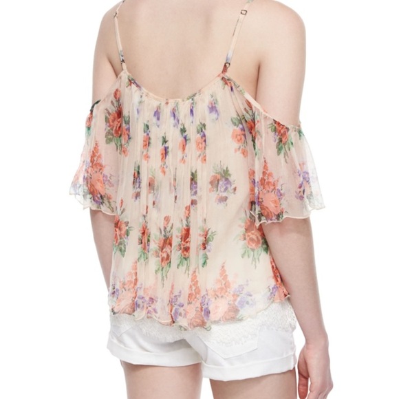 Love Sam Cold shoulder pink floral flowy top - Picture 2 of 3